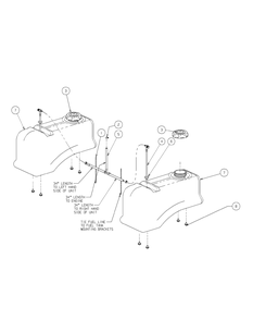 Fuel Tank Assembly (2009) Diagram and Parts List for M60-KH (53BH8CT6050-27HP-OHV)(2009 & Before) Cub Cadet Lawn Tractor